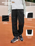 Skechers斯凯奇2025年秋冬新款儿童舒适针织长裤男女款休闲裤子L325K061 加绒/碳黑/0018 140 实拍图