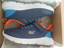 361°儿童运动鞋男童跑鞋秋冬密网轻便魔术贴女童皮革加绒保暖运动鞋 【四季密网】墨蓝/海中蓝色 40 实拍图