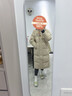 鸭鸭（YAYA）王一博同款冰壳系列户外极寒羽绒服男士新款长款情侣加厚女外套 燕麦色 S /165(建议90-115斤) 实拍图