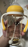 好孩子（gb）婴儿防胀气防呛奶PPSU奶瓶宝宝重力球吸管奶瓶-天使饿魔黄色 实拍图
