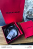 菲拉格慕（Ferragamo）腰带男士商务双面板扣皮带牛皮 3.5CM宽 七夕节礼物 送男友礼盒装 黑棕荔枝纹/枪色扣679710-689134 实拍图