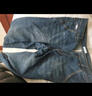 真维斯（Jeanswest）牛仔裤男2025秋冬柔软棉弹修身小脚裤潮流时尚印花男长裤中蓝38 实拍图