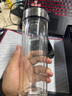 希诺（HEENOOR）双层玻璃杯男家用商务办公泡茶杯子过滤车载水杯XN-9607 410mL 实拍图