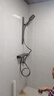 惠达（HUIDA）卫浴淋浴花洒家用卫生间浴室出租房公寓小户型简约简易花洒无顶喷 [枪灰恒温]精铜琴键大置物DW977 实拍图