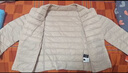 雪中飞羽绒内胆女轻薄羽绒服女短款新款冬季内搭修身时尚羽绒服外 米白 L (165) 实拍图