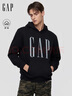 GAP男女装春款logo印花抓绒宽松套头连帽衫卫衣786923 黑色 2XL (185/104A) 亚洲尺码 实拍图