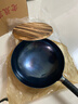 老聂家章丘铁锅不粘锅炒锅手工锻打传统老式家用炒菜锅手打无涂层不粘锅 老师傅五万锤锻打（烤蓝） 34cm 实拍图