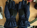 目丸保暖手套男女户外冬天骑行防寒风加绒厚触屏女防水冬季棉滑雪手套 5#雪花圆标藏青色（拼色男款） 实拍图