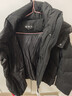 坦博尔羽绒服女短款可拆卸帽时尚大廓形秋冬外套厚530368D 黑色 165  实拍图
