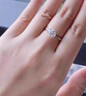 I Do铂金PT950钻戒1克拉经典六爪钻石戒指婚戒求婚结婚送老婆生日礼物 经典六爪1克拉钻石 17号 实拍图
