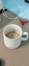 传旗陶瓷马克杯带勺盖咖啡杯牛奶杯早餐杯办公杯男女茶杯描金白400ml 实拍图