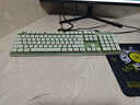 前行者V3 104键无线键盘蓝牙双模静音机械手感高颜值轻薄办公薄膜键盘笔记本台式电脑iPad通用 复古绿 实拍图