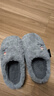 大嘴猴大嘴猴2025冬季新款棉拖鞋女士毛绒保暖居家用防滑不臭脚拖鞋男士 灰色 42-43 标准码 实拍图