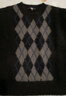 优衣库女装菱格圆领针织衫/毛衣毛衫482645 09 黑色 L /160/88A 实拍图