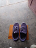 足力健老人鞋中老年春秋季健步轻便软底送妈妈休闲散步鞋2431369J 紫-女  39 实拍图