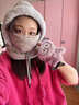 羽绒雷锋帽女秋冬季围脖一体加厚保暖防寒头套面罩骑车防风帽子男 帽子-四合一雷锋帽-粉色 均码 1个 实拍图