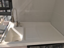九牧王蜂窝铝洗衣柜阳台一体台盆洗衣池槽洗衣机柜滚筒伴侣柜浴室柜定制 100CM 左盆 奶茶色 送抽拉龙头 实拍图