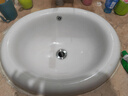 潮窑椭圆形台中盆半嵌入式台上盆洗脸盆洗手盆家用卫生间陶瓷洗面盆 21寸椭圆白色盆 赠送下水 实拍图