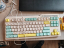 惠普K120 有线发光游戏键盘笔记本家用电脑游戏办公通用 电竞外设游戏键盘87键背光键盘 奶黄色三拼 实拍图