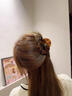两世欢不硌头鲍鱼抓夹女弧形盘发发夹后脑勺头发鸭嘴夹开车做瑜伽都不掉 浅咖红大号 实拍图
