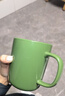 无印良品（MUJI）炻瓷 马克杯 家用水杯 陶瓷杯 咖啡杯 办公室 绿色  500ml 实拍图
