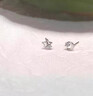 芯奢S999足银星月耳钉女士小众设计拧扣儿童养耳洞免摘耳骨钉耳饰纯银 S999足银星月单只 实拍图