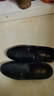 蜻蜓牌【100%全牛皮】男士皮鞋商务休闲真皮防滑软底软面中老年爸爸鞋真皮透气套脚舒适耐磨真皮百搭鞋子 黑色 41 实拍图