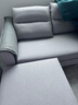 全友家居简约三人位直排沙发客厅家用小户型布艺沙发凳北欧休闲沙发 中银灰|仿棉麻|2.7m+脚凳 实拍图