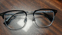 蔡司（ZEISS）镜片纯钛眉线半框近视眼镜男大脸防蓝光辐射散光变色配度数眼睛女 黑银色【高端钛架】 配1.56钻晶防蓝光（0-400度） 实拍图