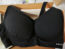 嫚熙（EMXEE）哺乳内衣孕妇文胸喂奶前开扣聚拢有型怀孕期胸罩 【墨黑色】经典聚拢款聚拢防下垂 M 实拍图