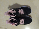 361°儿童运动鞋男童跑鞋秋冬密网轻便魔术贴女童皮革加绒保暖运动鞋 【四季密网】碳黑/洛阳粉色 33 实拍图