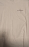 回力（Warrior）纯棉t恤男秋冬新款重磅运动上衣男士宽松打底长袖体恤 白色  XL 实拍图