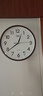 康巴丝（Compas）挂钟客厅 12英寸简约静音客厅石英钟表挂墙时钟 C2866 咖色30.5cm 实拍图
