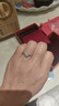 周百福 1克拉莫桑石纯银求婚戒指女情侣告白钻戒尾戒生日礼物送女友 实拍图