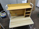 舒怡然床上电脑桌大学生懒人书桌书架上下铺宿舍神器钢架床头笔记本桌子 【书架款】白架+枫樱木色 实拍图