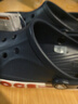 卡骆驰（CROCS）洞洞鞋贝雅卡骆班轻便耐磨一脚蹬休闲鞋|205089 深蓝/辣椒红-4CC 40 (250mm) 实拍图