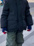 优衣库童装男童女童高性能复合连帽外套/保暖厚衣服473309 09 黑色 130 实拍图