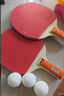 双鱼乒乓球拍横拍双拍套装 娱乐型兵乓球拍2只装附3球 036A 实拍图