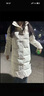 FILA 斐护科技|斐乐女装长款羽绒服冬季休闲简约连帽保暖羽绒外套 云菇白-WT 170/88A/L 实拍图