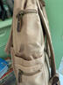 新潮代背包男帆布大容量旅行双肩包休闲初中大学生情侣书包潮简约电脑包 2049卡其色【可放15.6寸电脑】 实拍图
