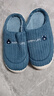 小熊小兔新款秋冬季情侣保暖学生男拖鞋女厚底防滑外穿居家棉拖鞋 小熊小兔棉拖-藏青色 42-43 适合41-42 实拍图