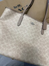 蔻驰（COACH）【品牌直供】女士CITY33经典标志大号单肩托特包奶茶色CV976 实拍图