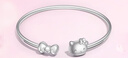 潮色绘三丽鸥HelloKitty纯银手镯子女孩子生日礼物女生银镯子礼物 6089 实拍图