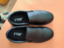 回力一脚蹬男鞋秋季皮面男士休闲皮鞋子男青中年厨房师工作防滑防水鞋 黑色 44 实拍图