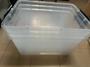 禧天龙塑料衣物收纳箱玩具整理箱84L 透明  3个装 带轮 实拍图