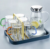 格娜斯（CRISTALGLASS）玻璃杯家用耐热带把水杯套装泡茶杯家庭高颜值牛奶杯子耐高温水壶 400ml六色杯+水壶+杯架+竹木盘 实拍图