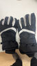 目丸保暖手套男女户外冬天骑行防寒风加绒厚触屏女防水冬季棉滑雪手套 1#黑色 深度暖手套-男款 实拍图