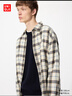 优衣库男女装法兰绒格子衬衫长袖衬衣薄外套481225 480769 480770 481225/30浅米色 M 实拍图