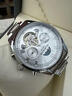 冠琴（GUANQIN）手表男机械表全自动镂空飞轮瑞士品质防水夜光皮带男士双日历手表 名匠-间金白面 实拍图