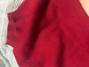 恒源祥羊毛衫女秋冬加厚打底毛衣修身内搭半高领针织衫 酒红色 XL 建议120-130斤 实拍图